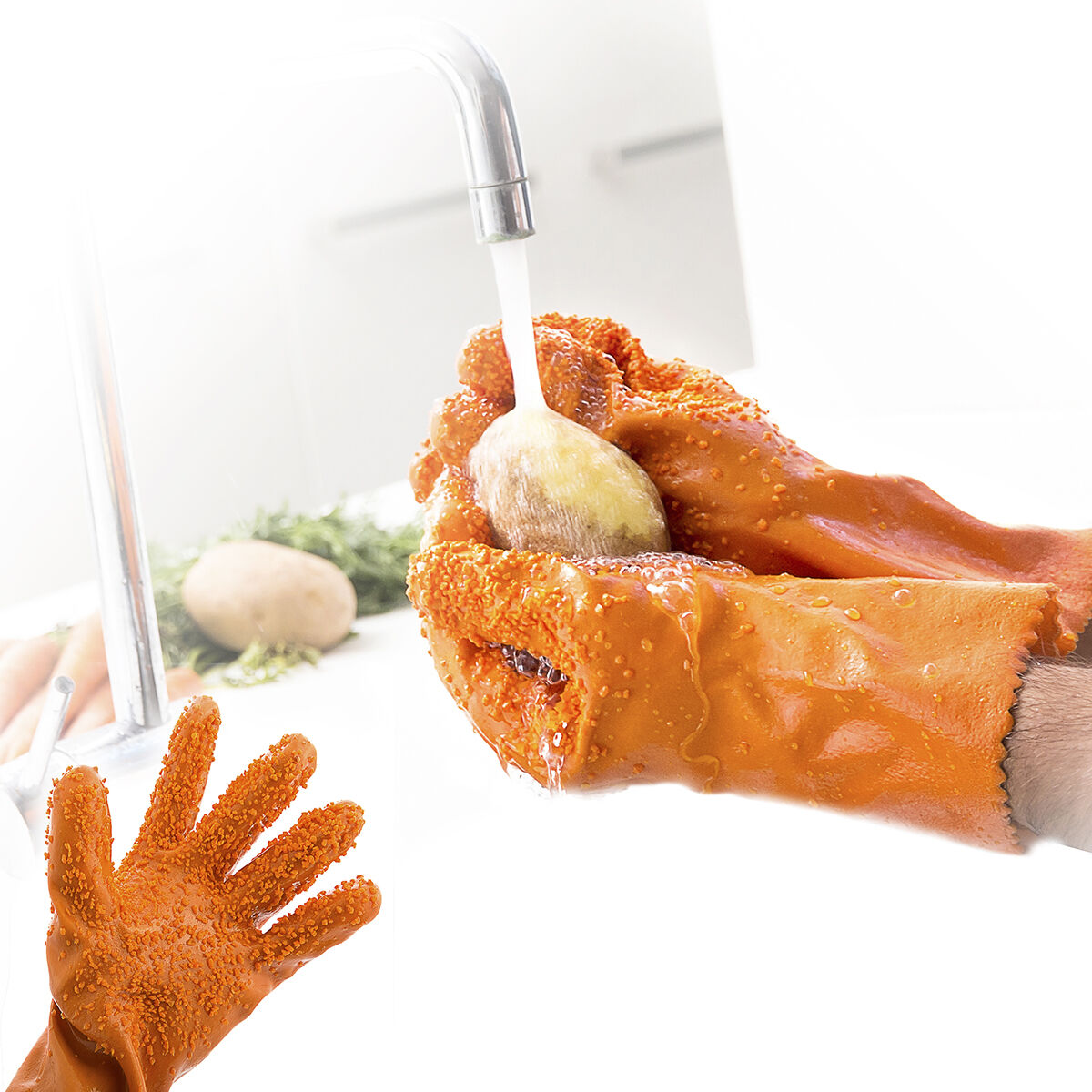 Fruit and Vegetable Cleaning Gloves Glinis InnovaGoods – Produktbild 4