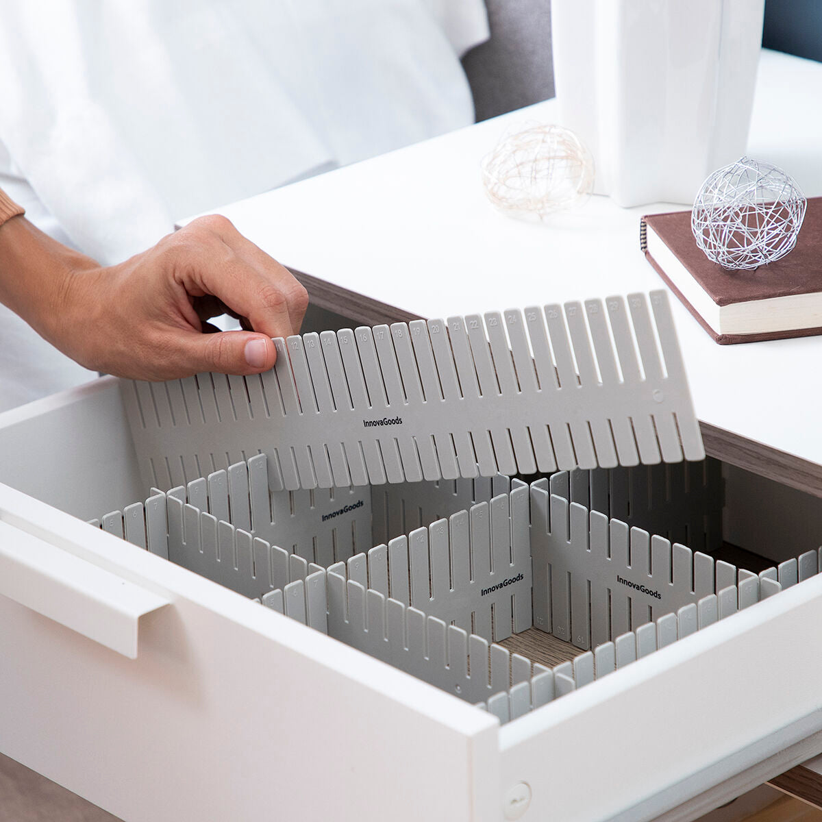 Verstellbar Drawer Organiser Condor InnovaGoods 16 Stück – Produktbild 1