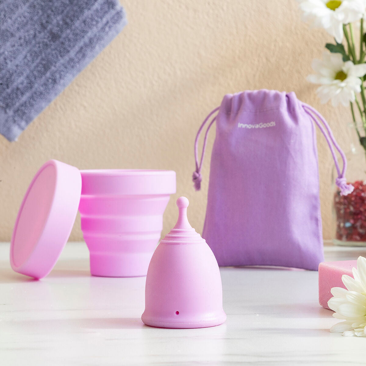 InnovaGoods Menstrual Tasse mit Zubehör Kuppy