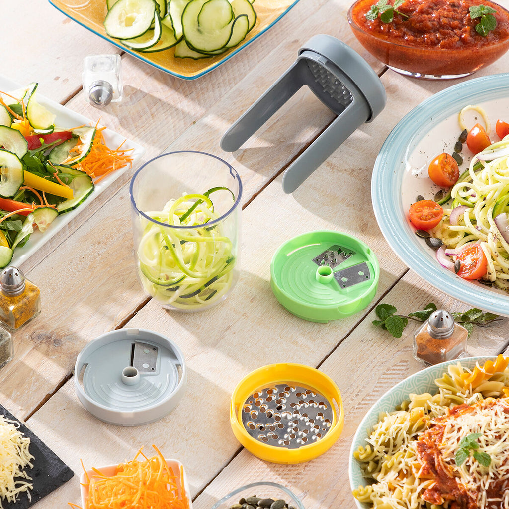 Vegetable Spiral Cutter und Grater mit Recipes Vigizer InnovaGoods