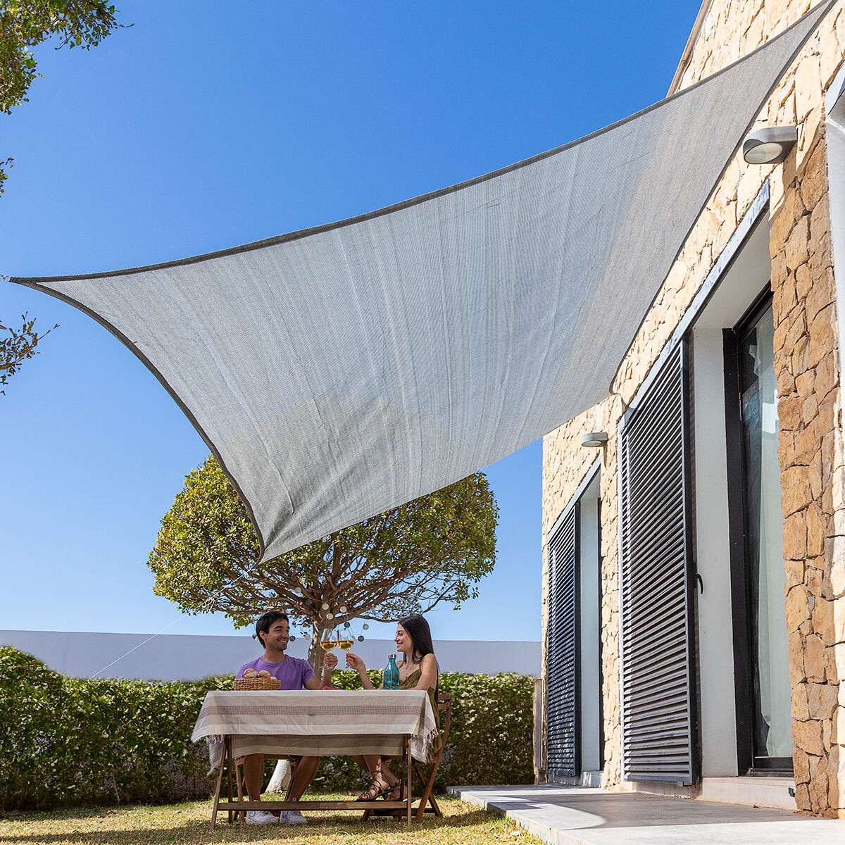 Rectangular Shade Sail Reshad InnovaGoods 3 x 4 m – Produktbild 1