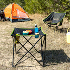 InnovaGoods Klappbar Textil Campingtisch mit Abdeckung Cafolby