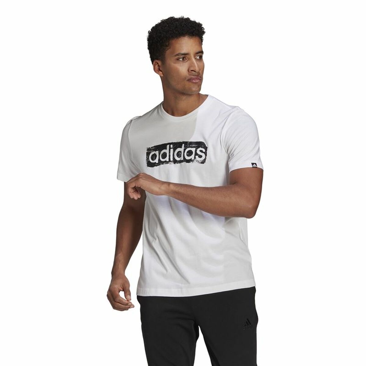 Adidas Brushstroke Logo Men's T-Shirt - White - BYAG.Men's T-ShirtBigbuyBYAG.S6467358Adidas Brushstroke Logo Men's T-Shirt - WhiteXS