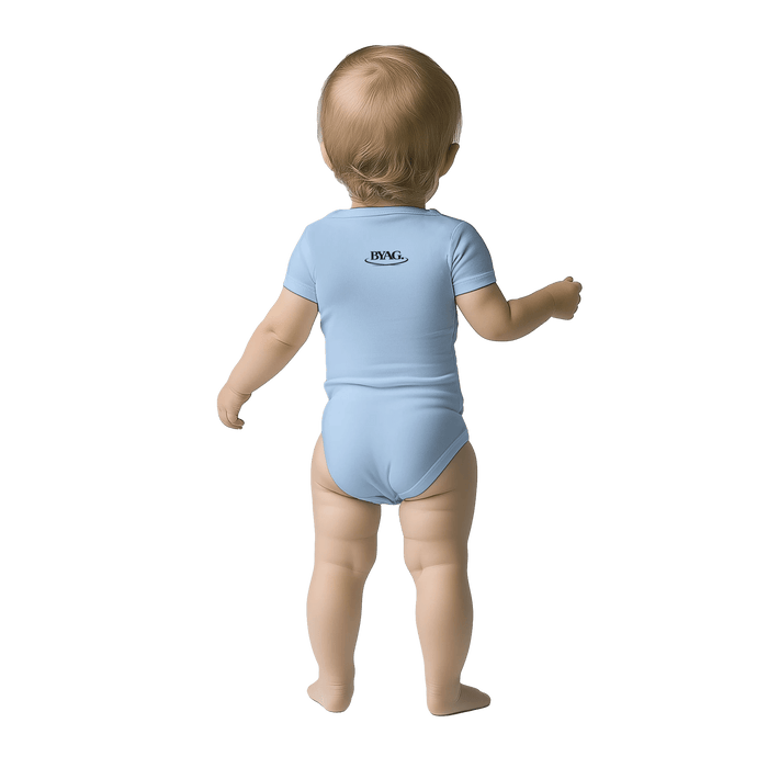 BYAG. Baby Short Sleeve Bodysuit – Blue