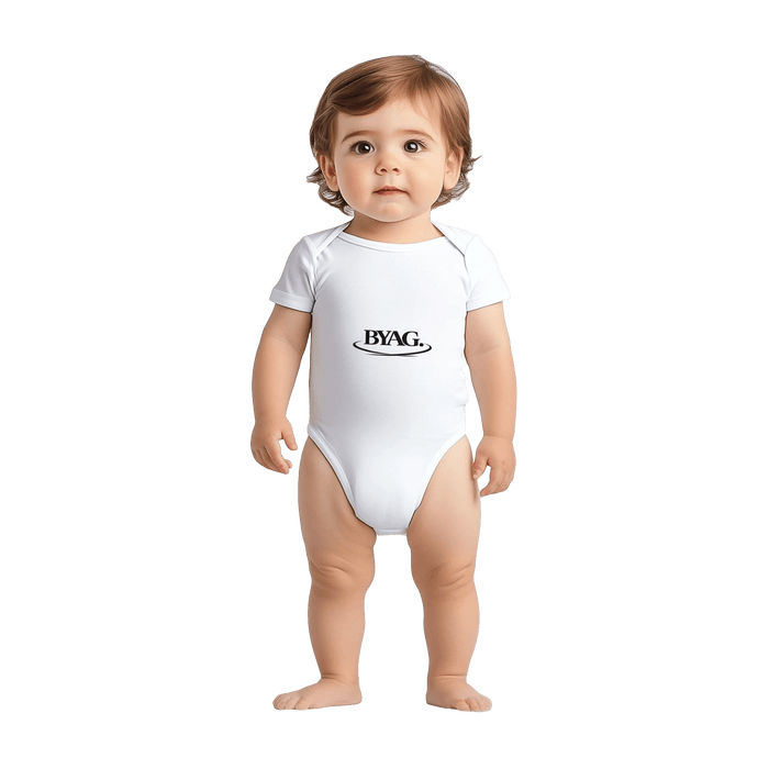 BYAG. Baby Short Sleeve Bodysuit – White
