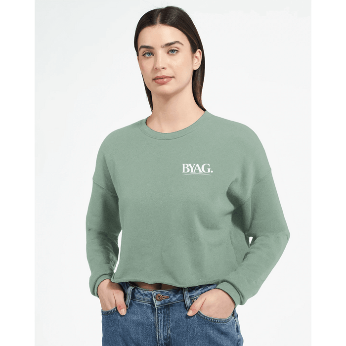 BYAG. Everyday Cropped Sweatshirt – Sage Green