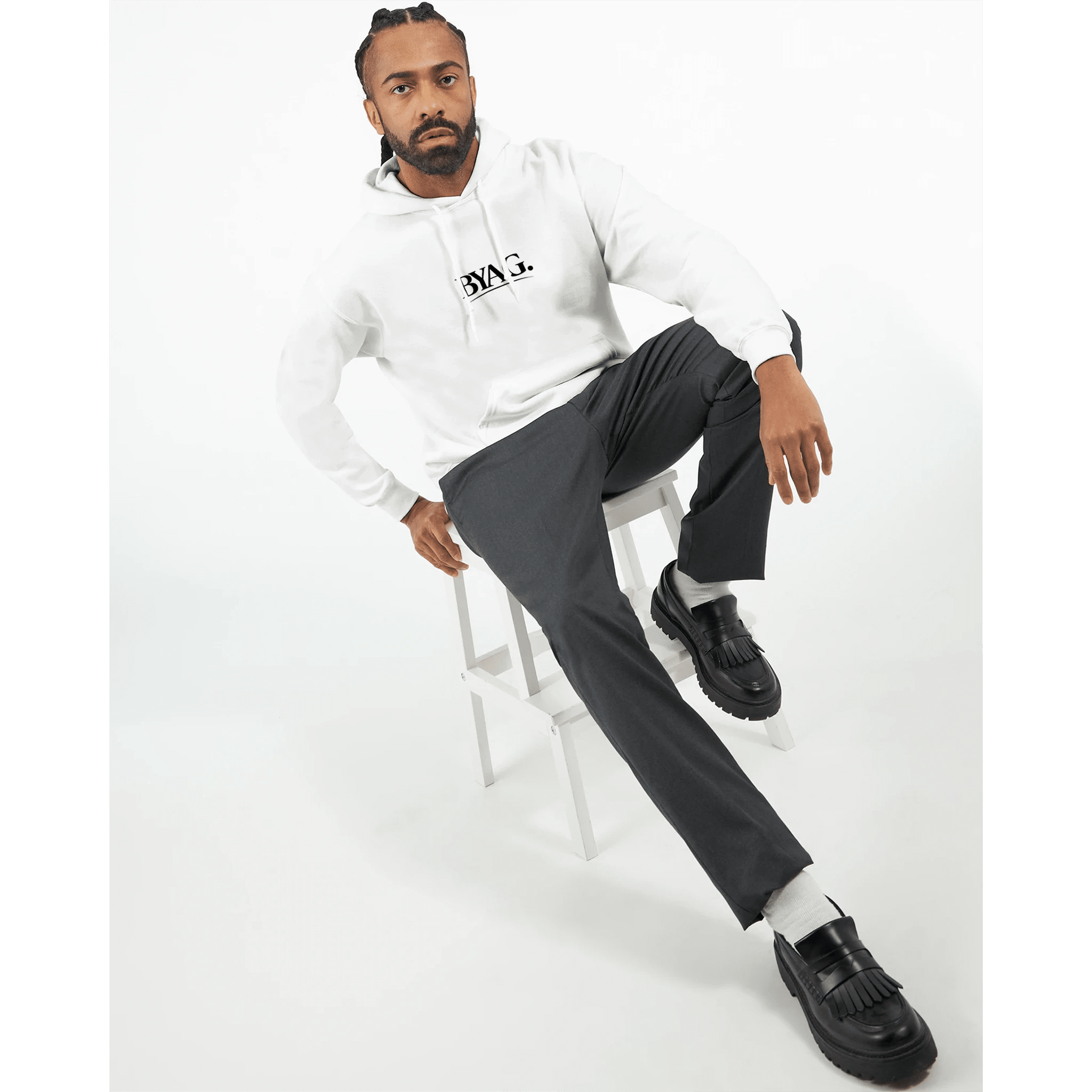 BYAG. Hoodie Signature - WHITE - BYAG.DEPrint MaterialBYAG.DEBYAG.DEf615f966-0947-406a-8137-91f12ec1b1e3c26f9fe5 - 9f5c - 46e5 - 859d - ea93d97d048dM