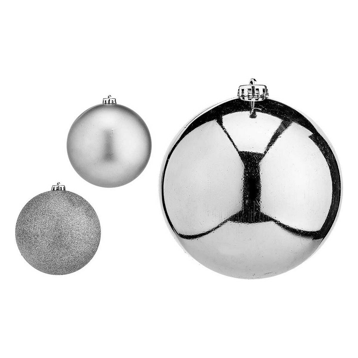 Krist+ Weihnachtskugeln Silber Kunststoff Ø 15 cm – Produktbild 1