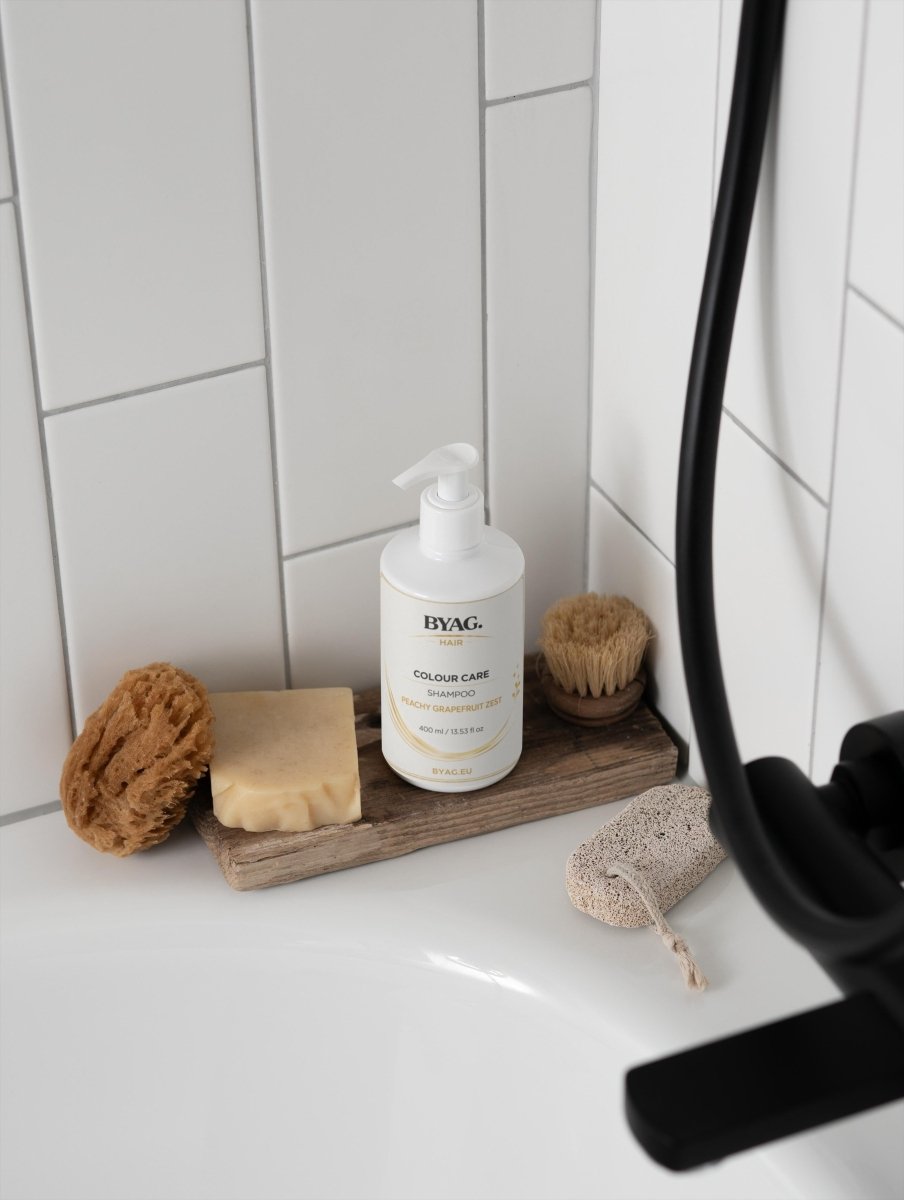 BYAG colour care shampoo peach grapefruit
