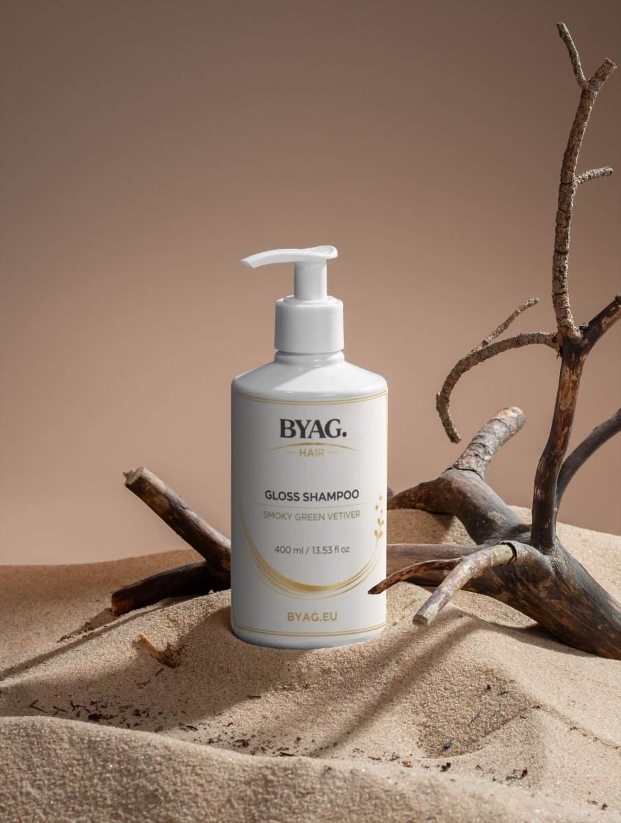 BYAG Gloss Shampoo Smoky Green Vetiver lifestyle image