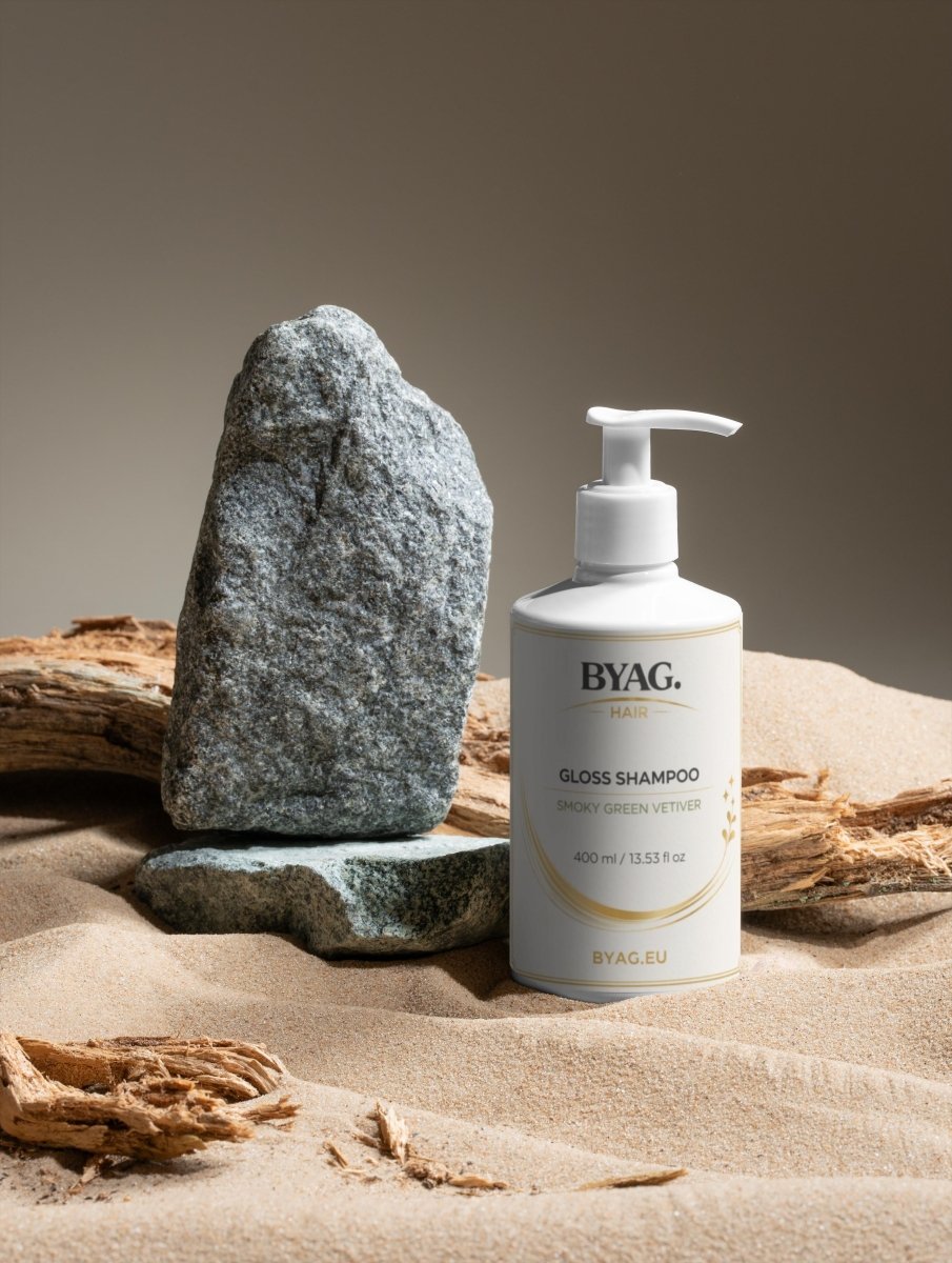 BYAG Gloss Shampoo Smoky Green Vetiver lifestyle image
