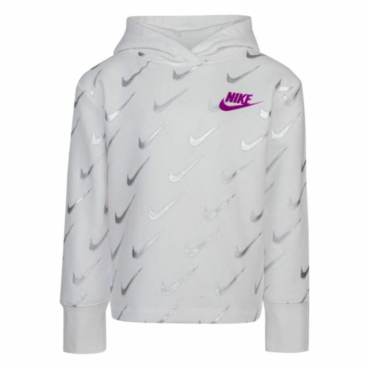 Nike Printed Fleeced Girls' Sweatshirt - White - BYAG.Girls' Hoodie & SweatshirtBigbuyBYAG.S6435801Nike Printed Fleeced Girls' Sweatshirt - White5-6 Years