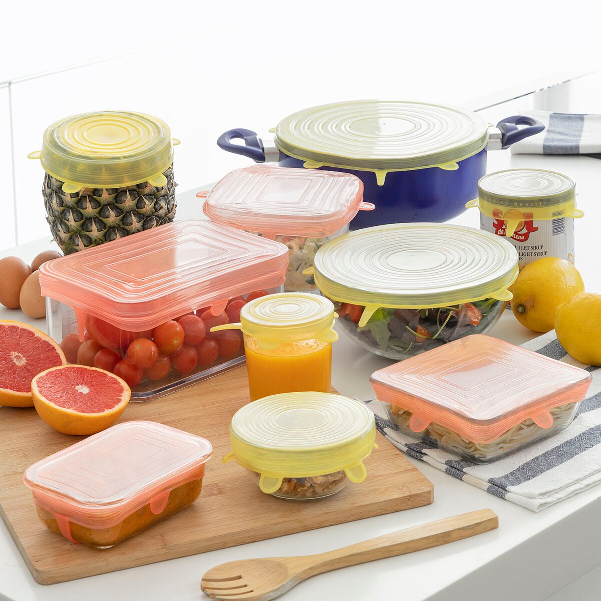 Set of 10 Reusable and Adjustable Kitchen Lids Lilyd InnovaGoods - BYAG.Home and cooking, Storage and organisationInnovaGoodsBYAG.V01035608435527823467V14H8C3EB192070C54CBBE70A3E7C5E9EF0ER5277924P1