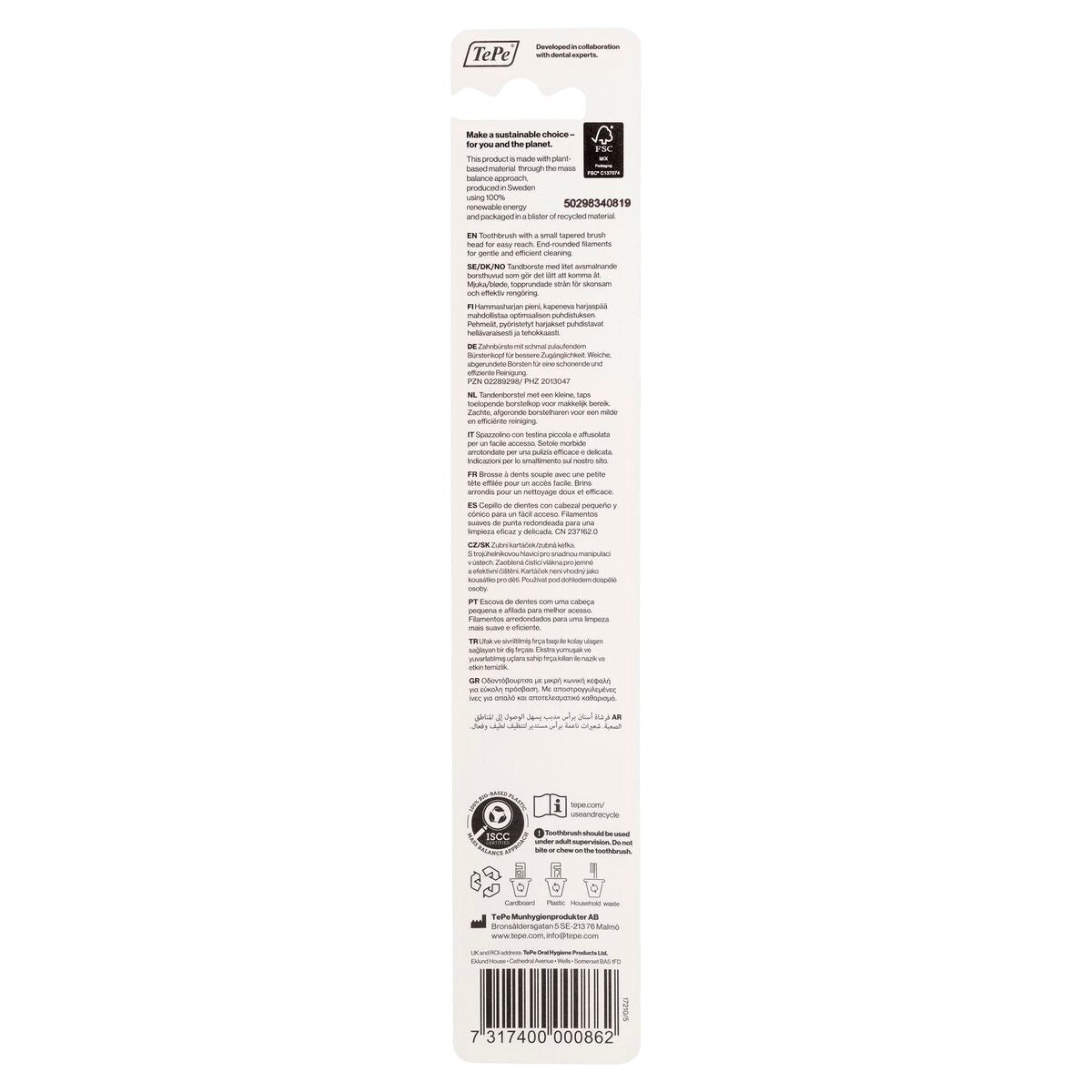 Tepe Zahnbürste Compact Weich Hellrosa - BYAG.Gesundheit & Körperpflege > MundpflegeTepeBYAG.S08004147317400000862Tepe Zahnbürste Compact Weich Hellrosa