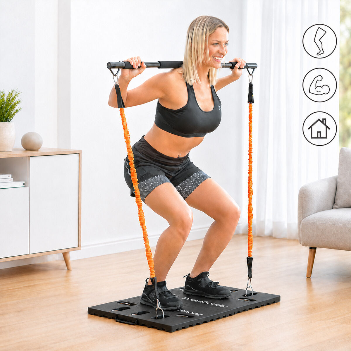 Integrated Tragbar Training System with Exercise Guide Gympak Max InnovaGoods – Produktbild 1