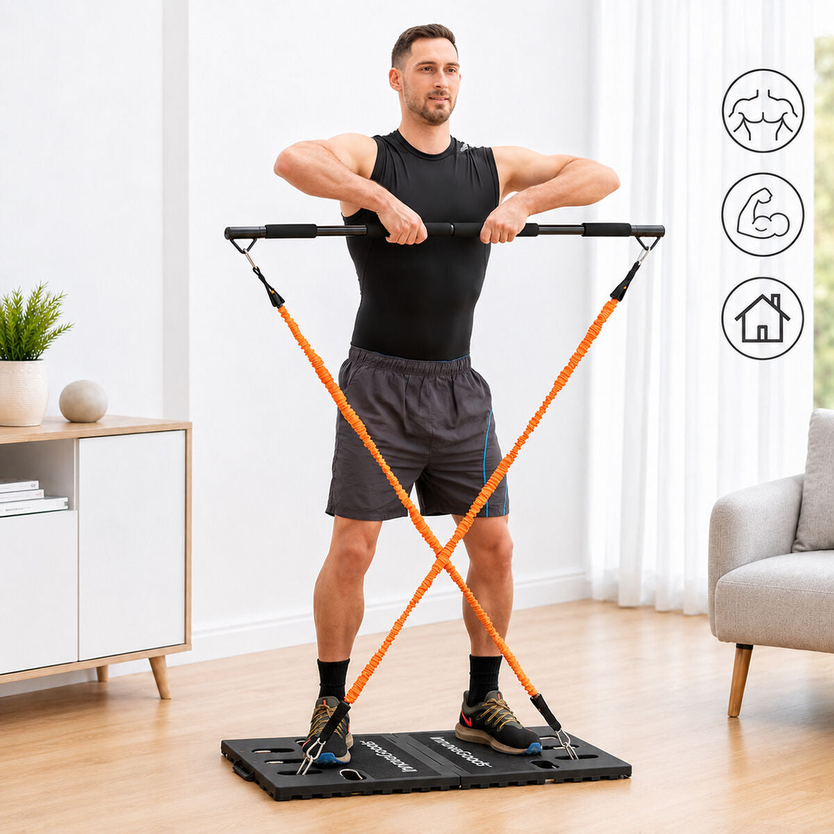 Integrated Tragbar Training System mit Trainingsanleitung Gympak Max InnovaGoods