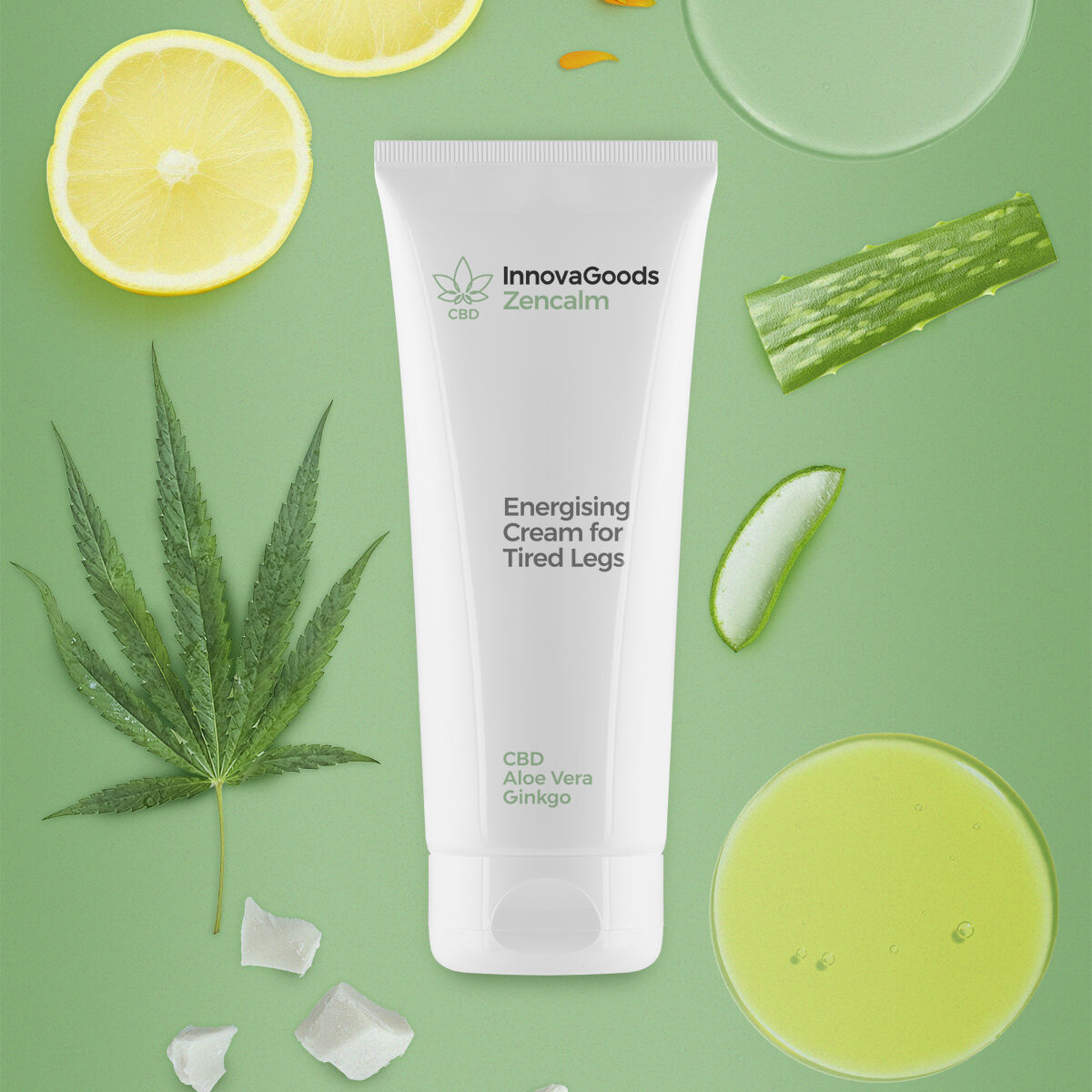 InnovaGoods Energising Creme für Tired Legs CBD Zencalm 200 ml