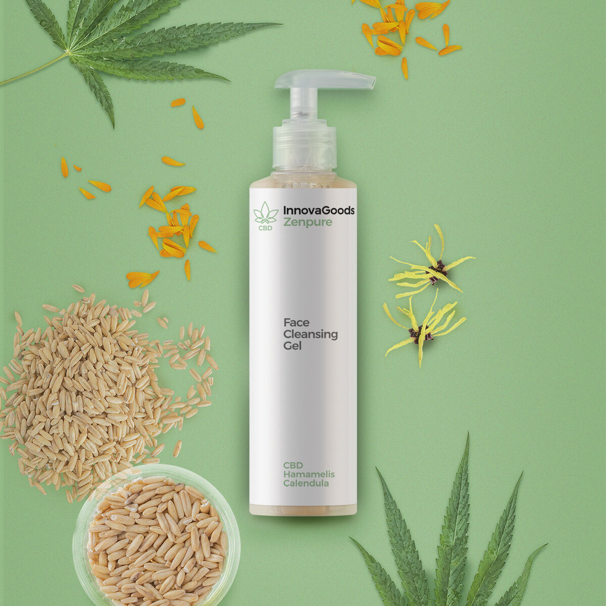 InnovaGoods Gesichtsreinigung Gel CBD Zenpure 200 ml