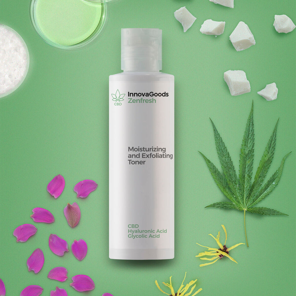 InnovaGoods Feuchtigkeitsspendender Peeling-Gesichtstoner CBD Zenfresh 150 ml
