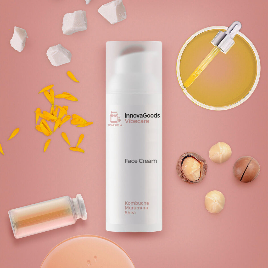 InnovaGoods Feuchtigkeitspflege fürs Gesicht Kombucha Vibecare 50 ml