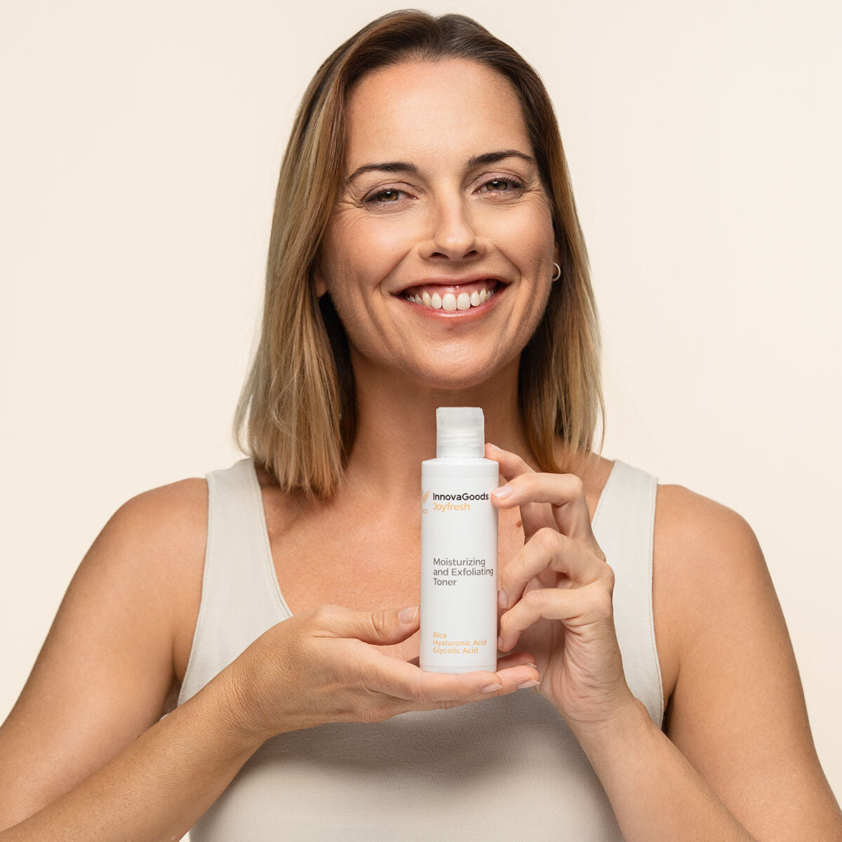 InnovaGoods Feuchtigkeitsspendender Peeling-Gesichtstoner Reis Joyfresh 150 ml
