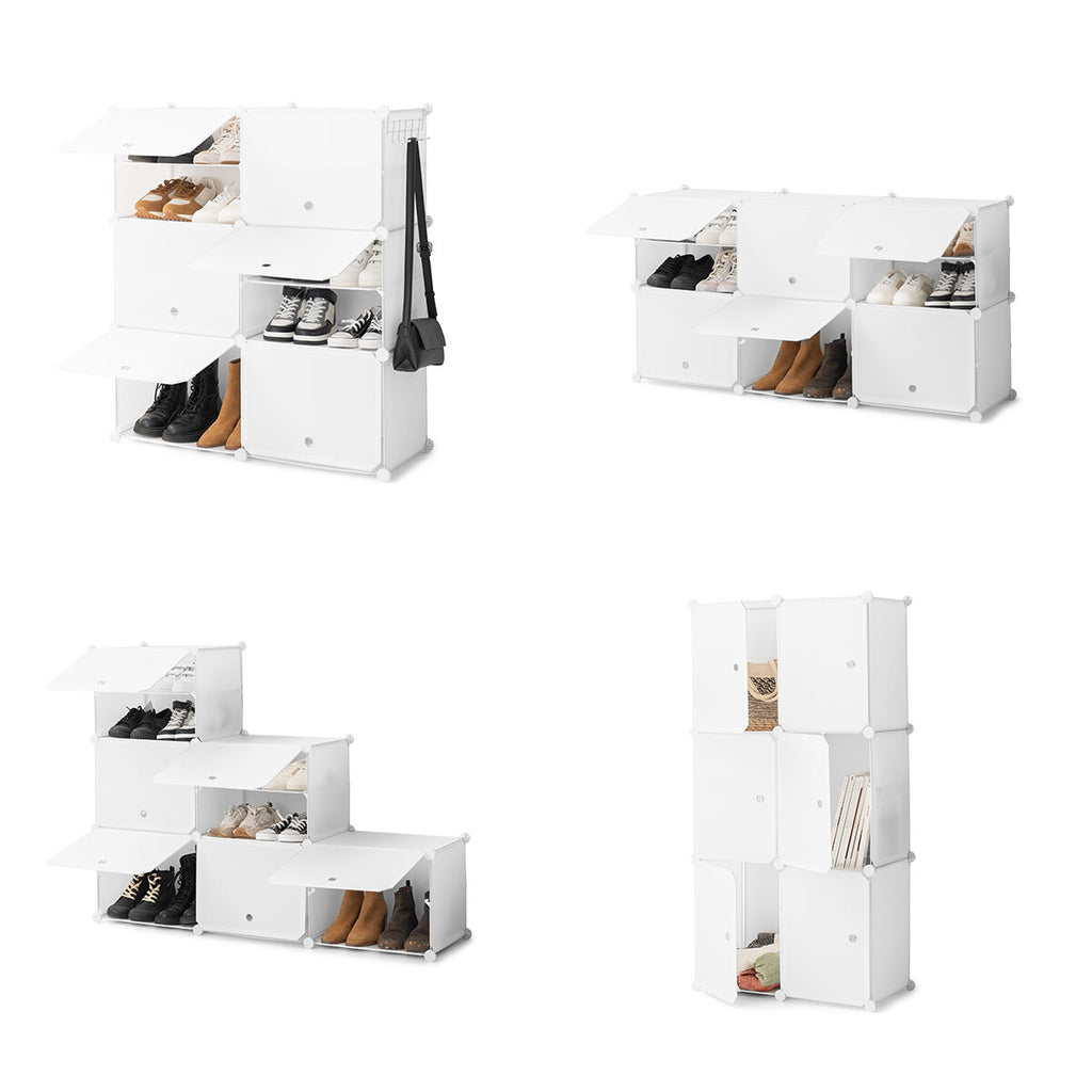 InnovaGoods Mobiler modularer Schuhschrank Weiß