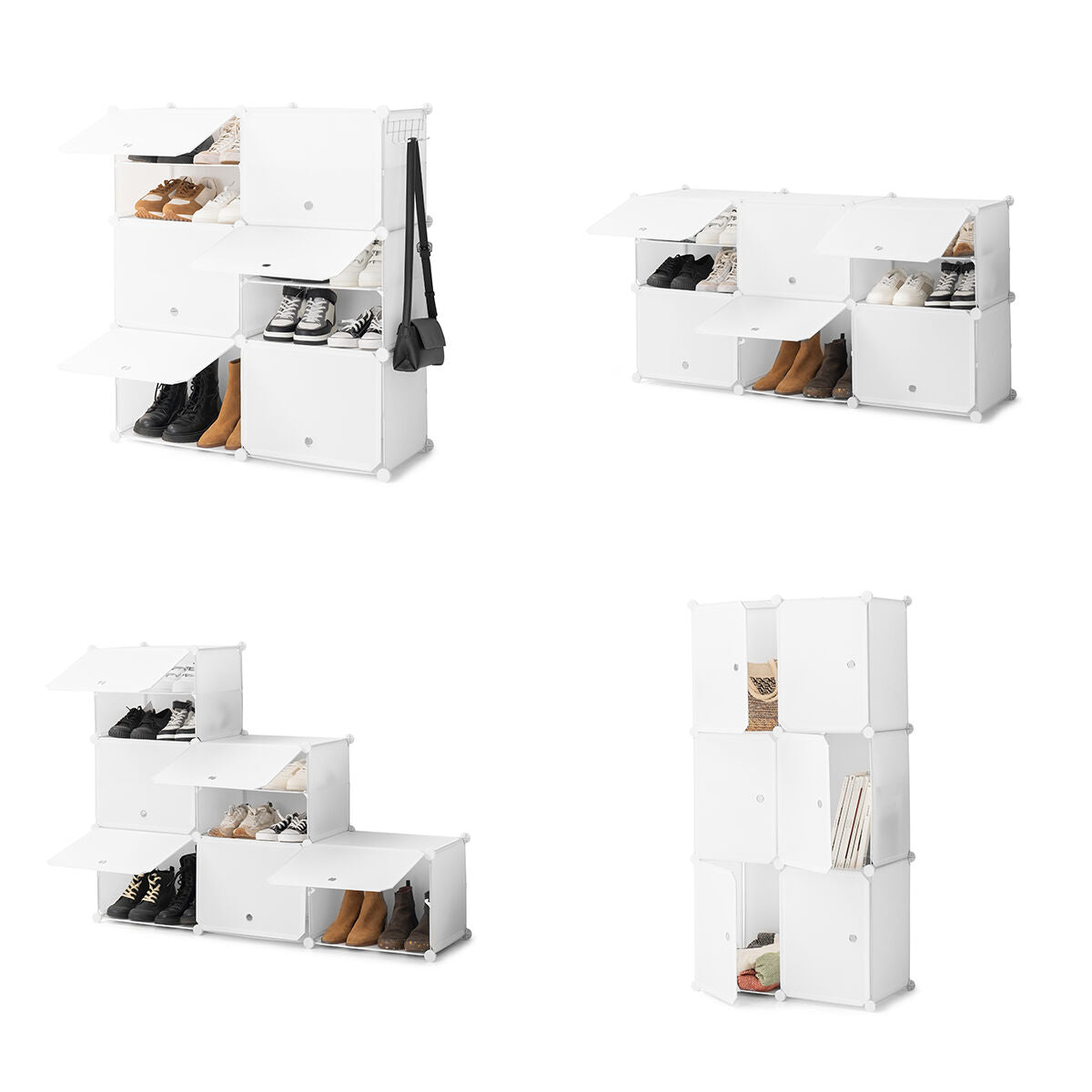 InnovaGoods Mobiler modularer Schuhschrank Weiß