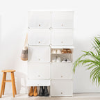 InnovaGoods Mobiler modularer Schuhschrank Weiß – 20 pairs
