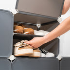 InnovaGoods Mobiler modularer Schuhschrank Grau