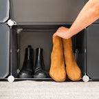 InnovaGoods Mobiler modularer Schuhschrank Grau