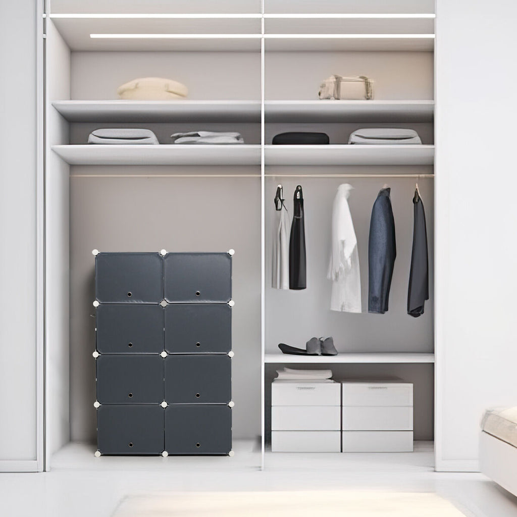 InnovaGoods Mobiler modularer Schuhschrank Grau