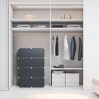 InnovaGoods Mobiler modularer Schuhschrank Grau