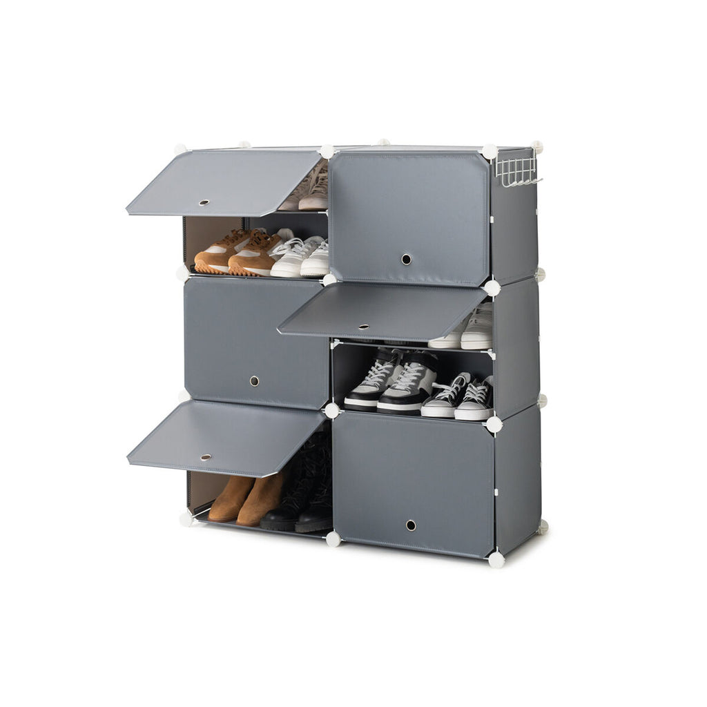 InnovaGoods Mobiler modularer Schuhschrank Grau