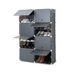 InnovaGoods Mobiler modularer Schuhschrank Grau
