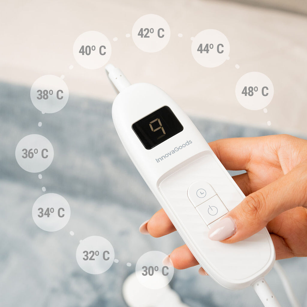 InnovaGoods Heizdecke Heklet Weiß Grau 160 W