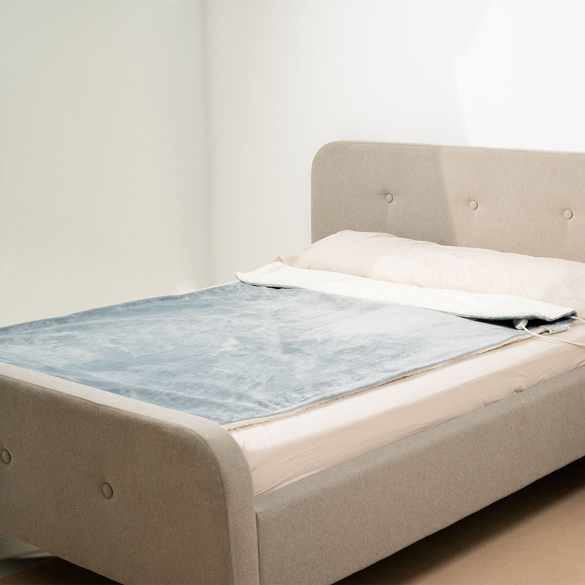 InnovaGoods Heizdecke Heklet Weiß Grau 160 W