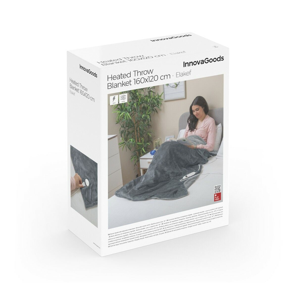InnovaGoods Heizdecke Elakef Grau 160 W