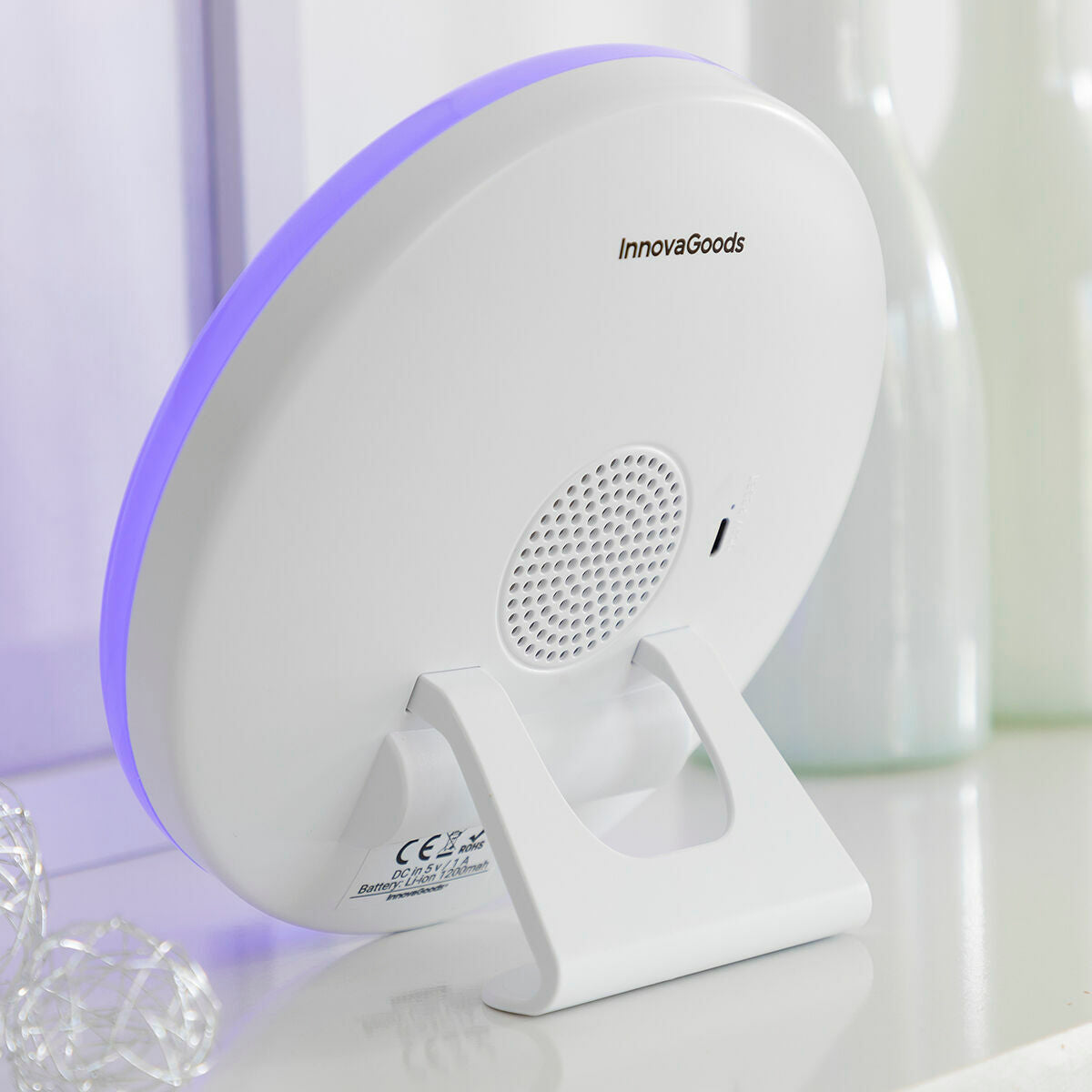 InnovaGoods Wiederaufladbar Lichtwecker mit Lautsprecher Sunrilk