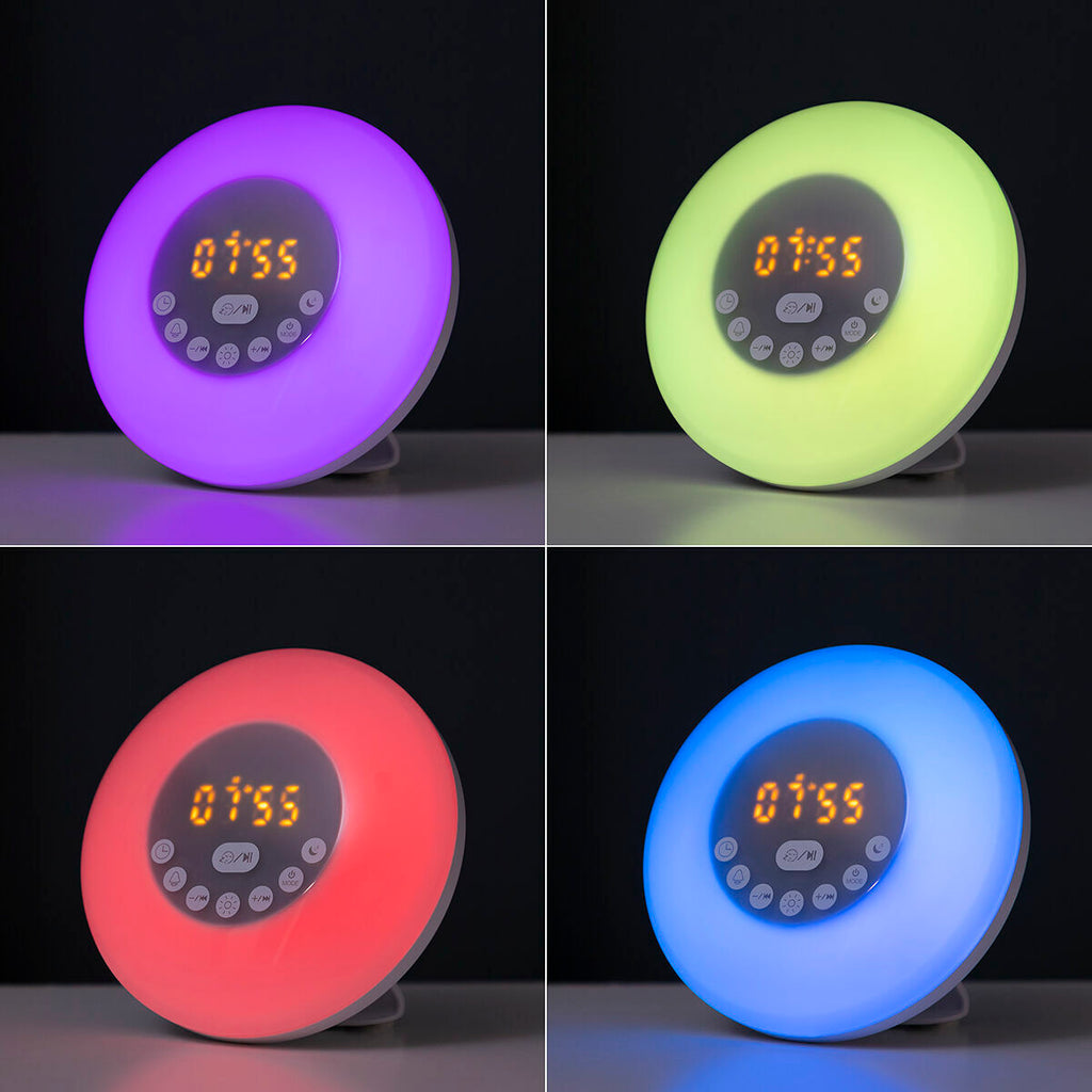 InnovaGoods Wiederaufladbar Lichtwecker mit Lautsprecher Sunrilk