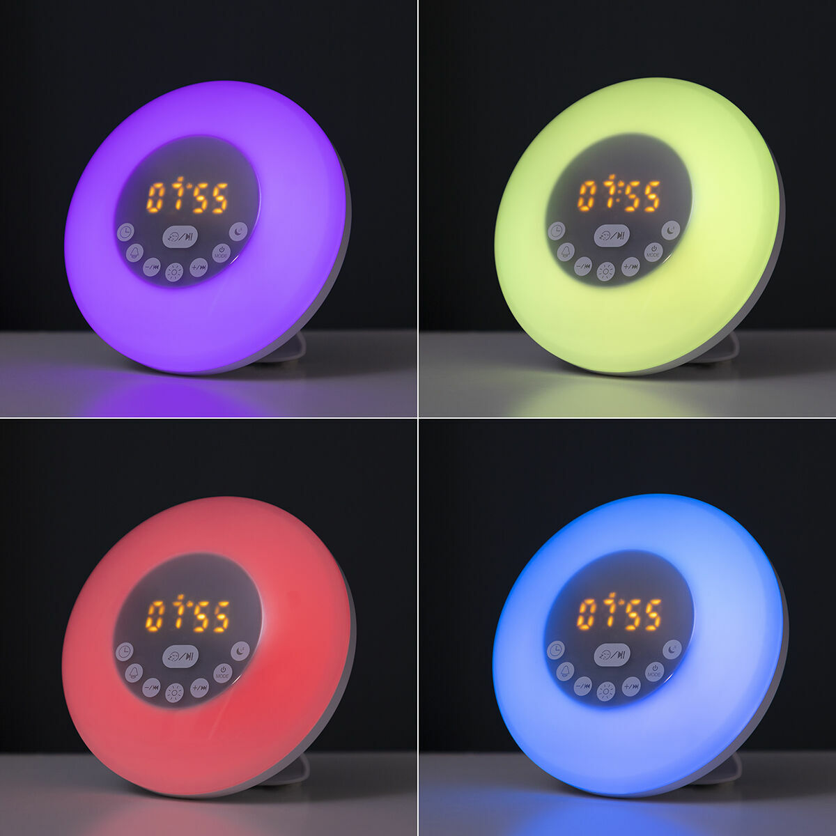 InnovaGoods Wiederaufladbar Lichtwecker mit Lautsprecher Sunrilk