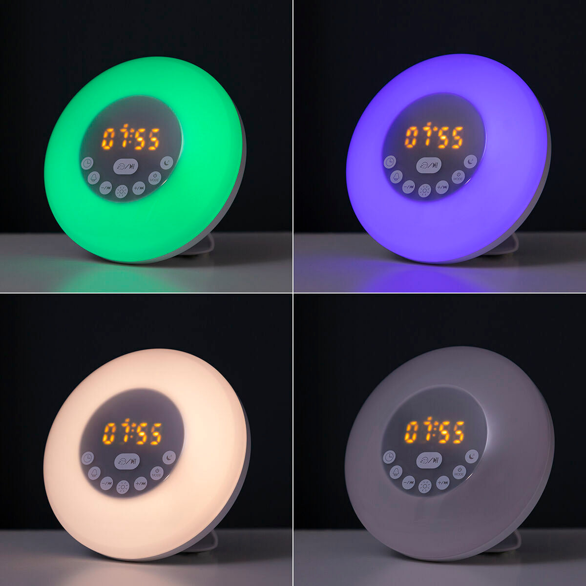 InnovaGoods Wiederaufladbar Lichtwecker mit Lautsprecher Sunrilk