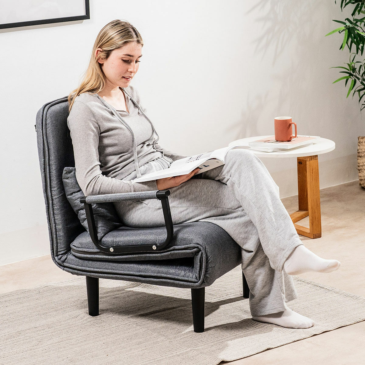 InnovaGoods 4-in-1 Umwandelbares Einzelschlafsofa Softfa