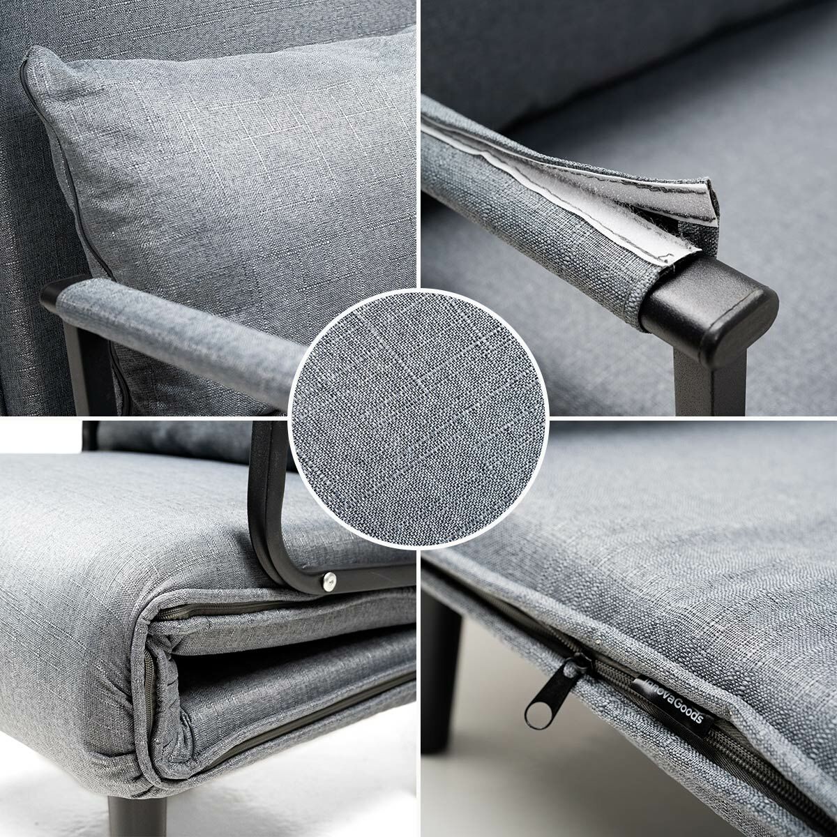 InnovaGoods 4-in-1 Umwandelbares Einzelschlafsofa Softfa