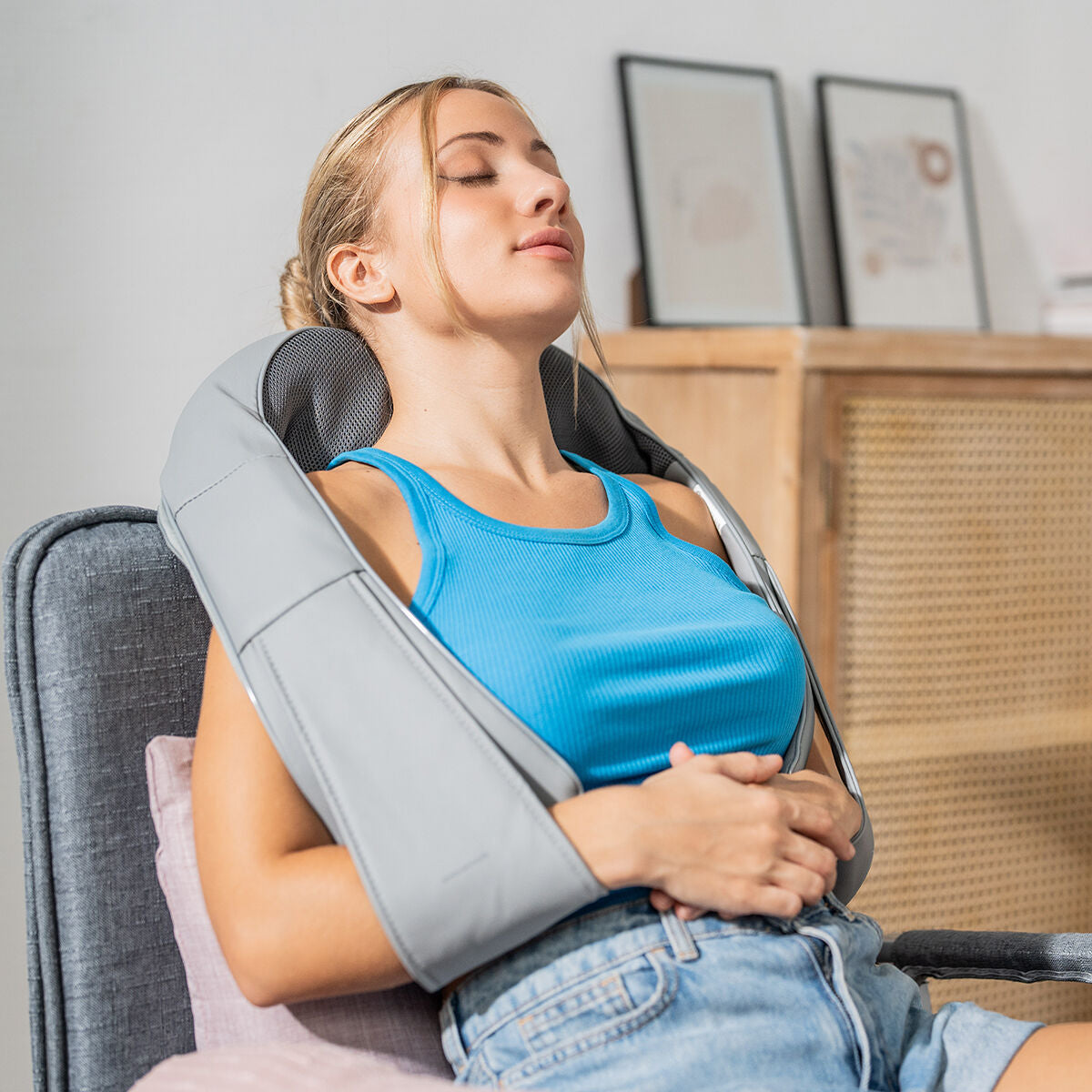 Wiederaufladbar Shiatsu Massager Pro Massatsu InnovaGoods – Produktbild 1