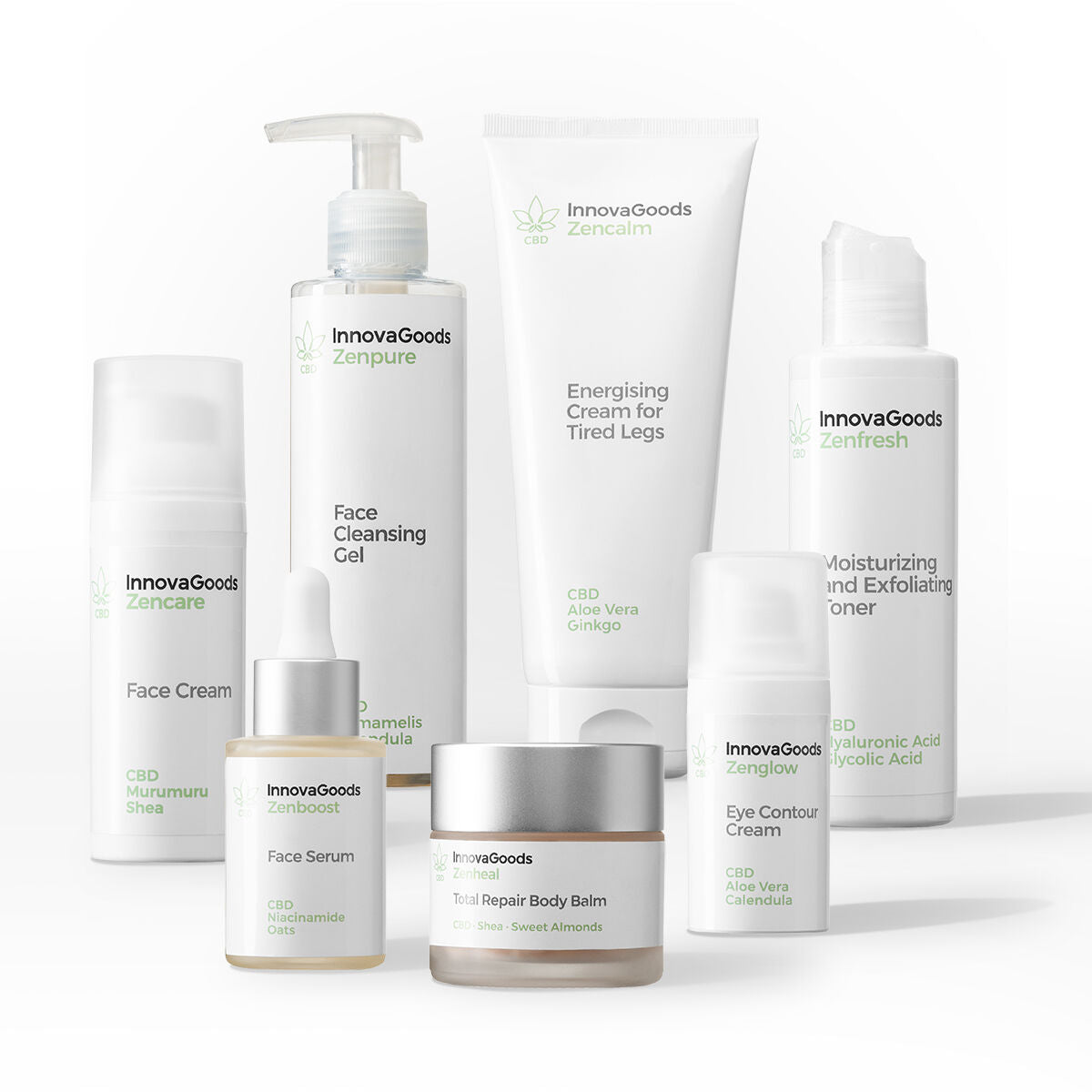 InnovaGoods Gesicht & Körper Routine Packung CBD