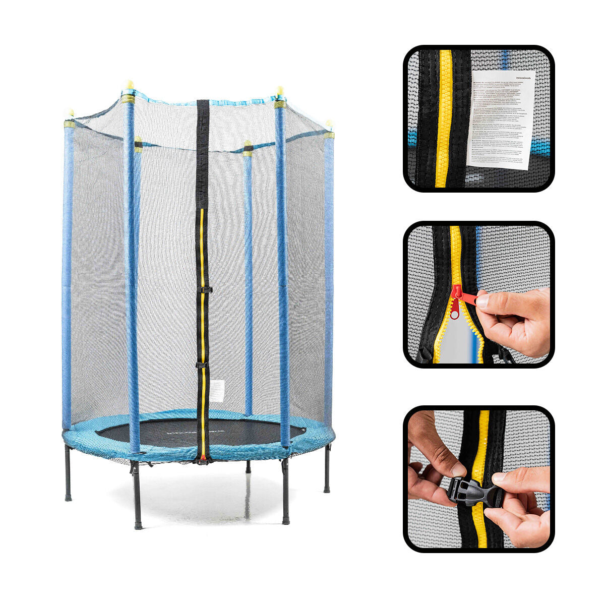 InnovaGoods Kinder Trampoline mit Sicherheit Enclosure Zuply