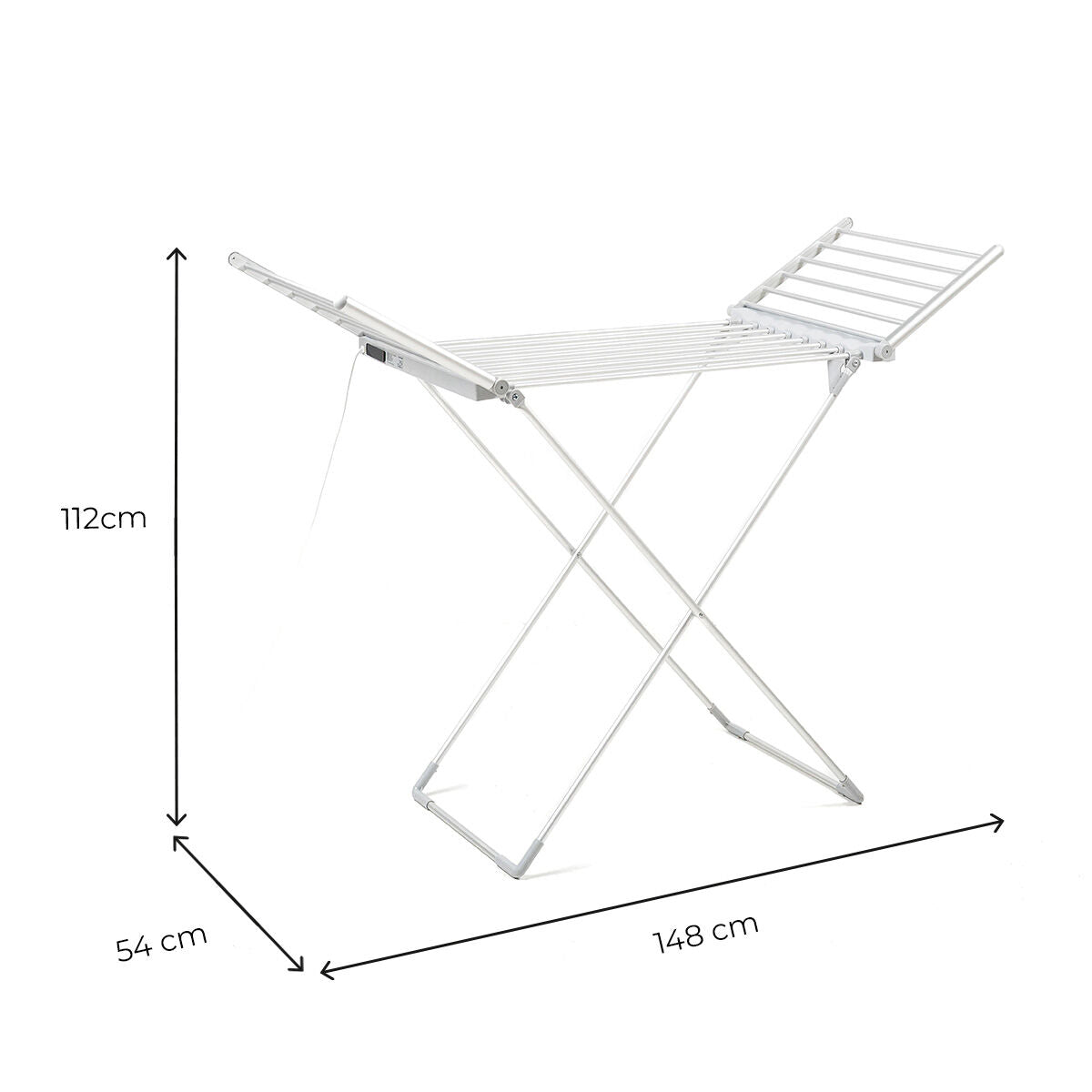 Foldable Elektrisch Clothes Trockner mit Wings, Touch Bildschirm, Timer, & Temperature Steuerung
