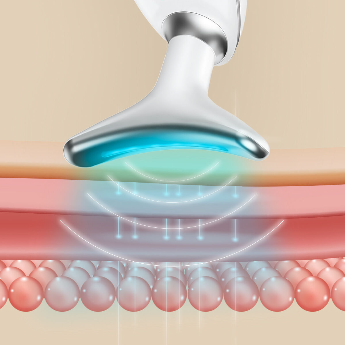 Elektrisches Gesichtsmassagegerät für Gesicht und Nacken mit LED, EMS und Wärme Selora InnovaGoods