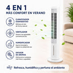 Tragbar Multifunction Tower Evaporative Cooler with Remote Control Hushly InnovaGoods – Produktbild 3