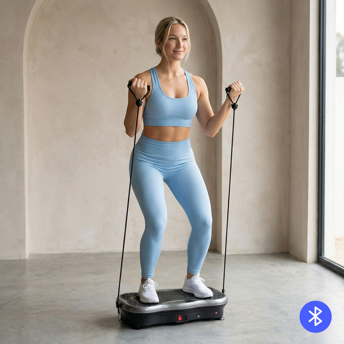 Vibration Platform with Speaker, Resistance Bands and Remote Control Vivflow InnovaGoods – Produktbild 1